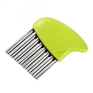 Pack Of_5 Wave Shape Stainless Steel Potato Cutter Slicer (Color:Assorted)