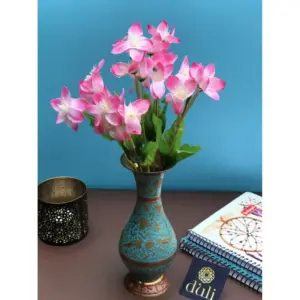 Artificial Flowers Bunch Bouquet Of Pink Blossoms For Home Decoration (Color: Pink, Material: Silk Polyester)