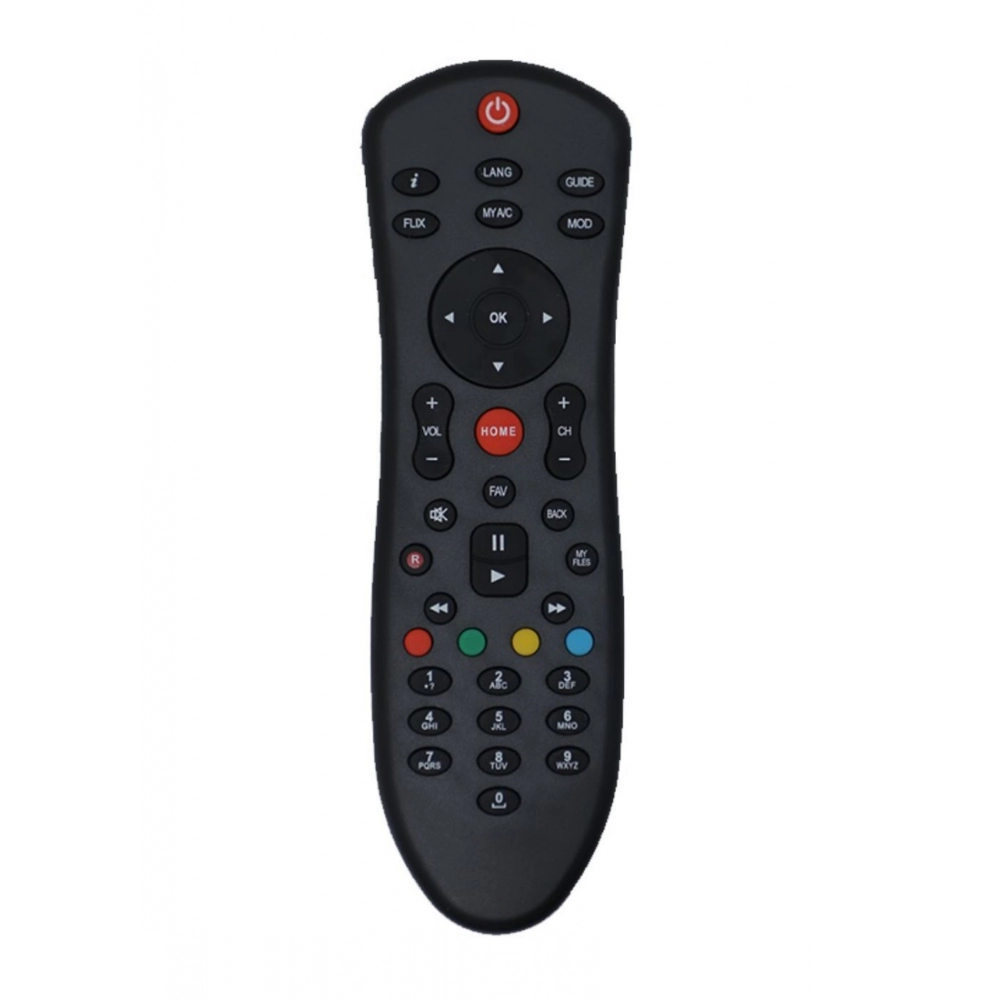 DTH Set Top Box Remote (With Recording), Compatible With Dish TV Sd_Hd Set Top Box Remote_Old Remote Functions Must Be Exactly Same (Color:Multi)