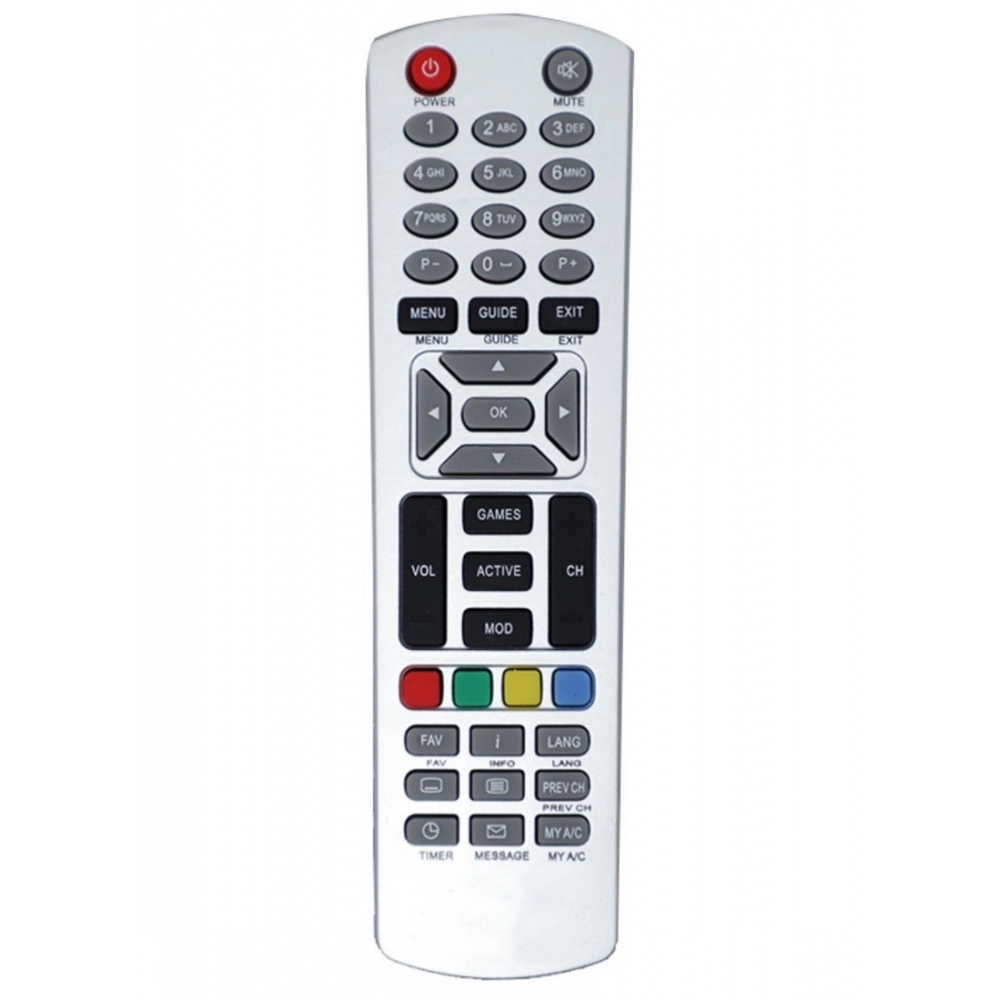 Set Top Box Remote Without Recording Feature, Compatible With Dish TV Zenega_4 DTH Remote Control_Old Remote Functions Must Be Exactly Same (Color:Multi)