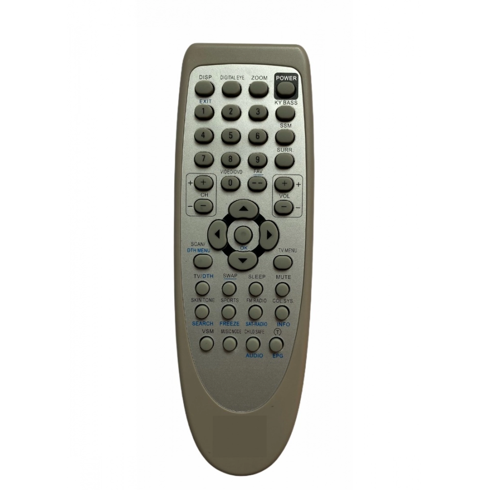 Crt TV Remote No. 115, Compatible With Onida TV Remote Control_Old Remote Functions Must Be Exactly Same (Color:Multi)