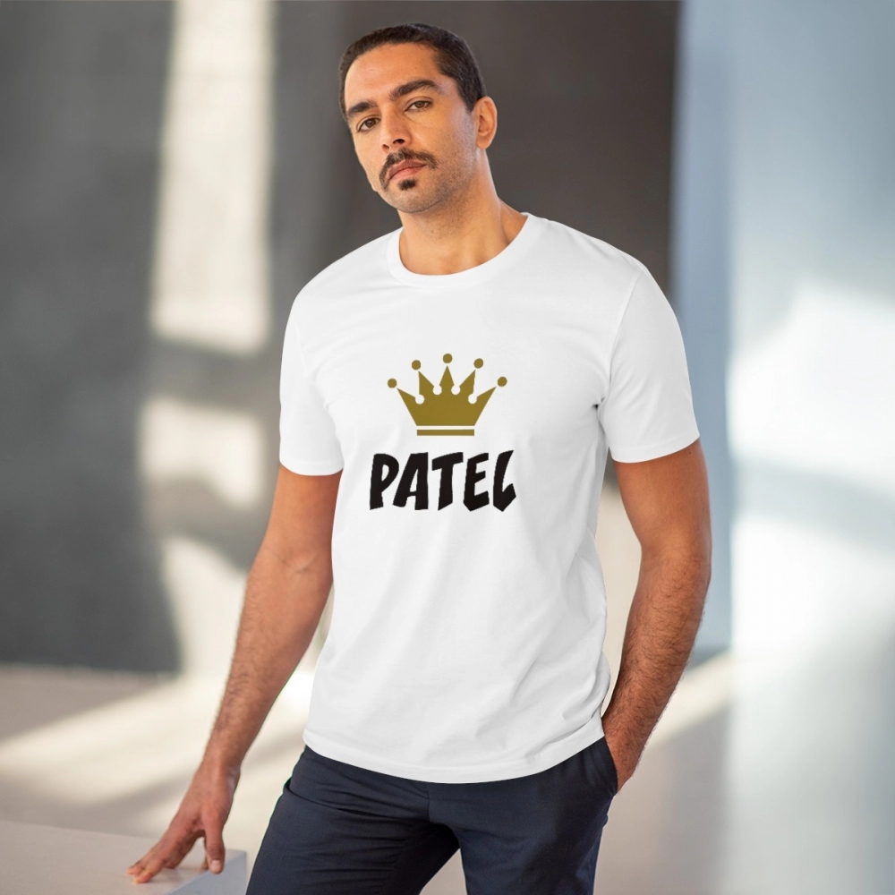 Men's PC Cotton Patel Printed T Shirt (Color: White, Thread Count: 180GSM) - Image 6