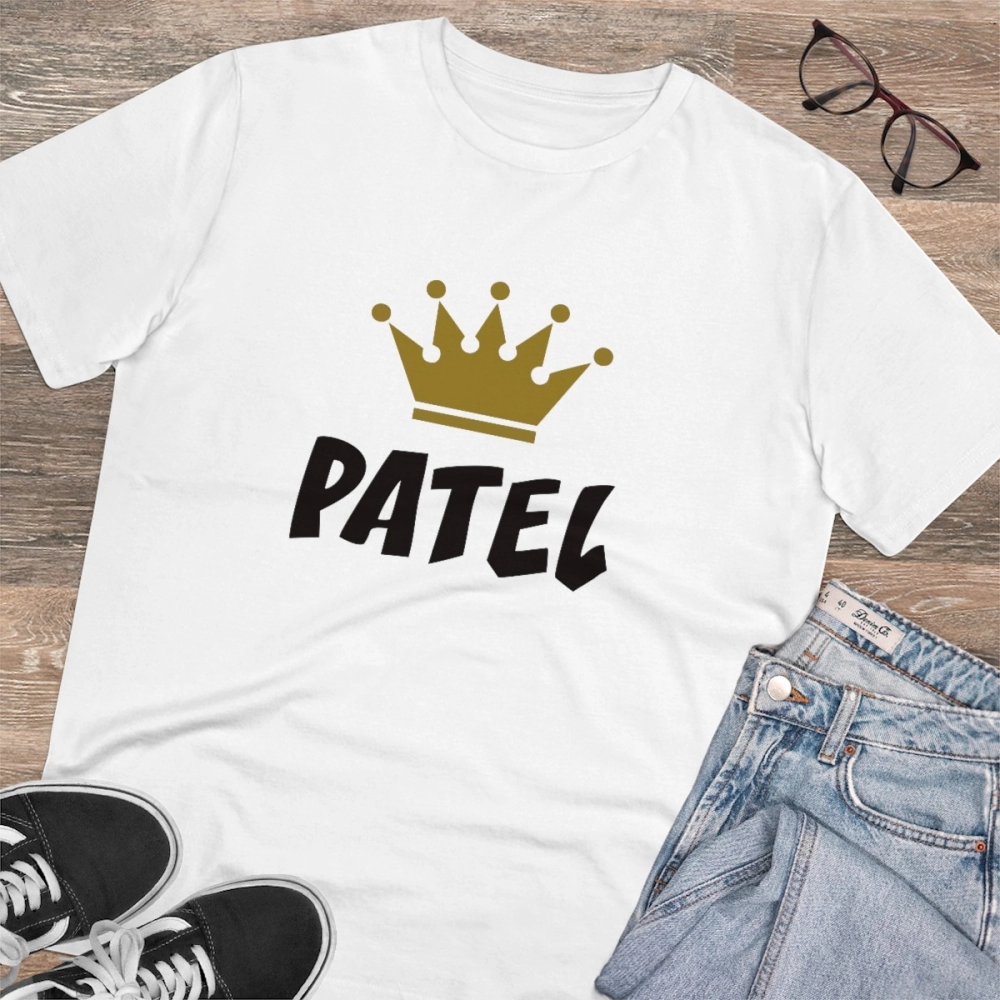 Men's PC Cotton Patel Printed T Shirt (Color: White, Thread Count: 180GSM) - Image 4