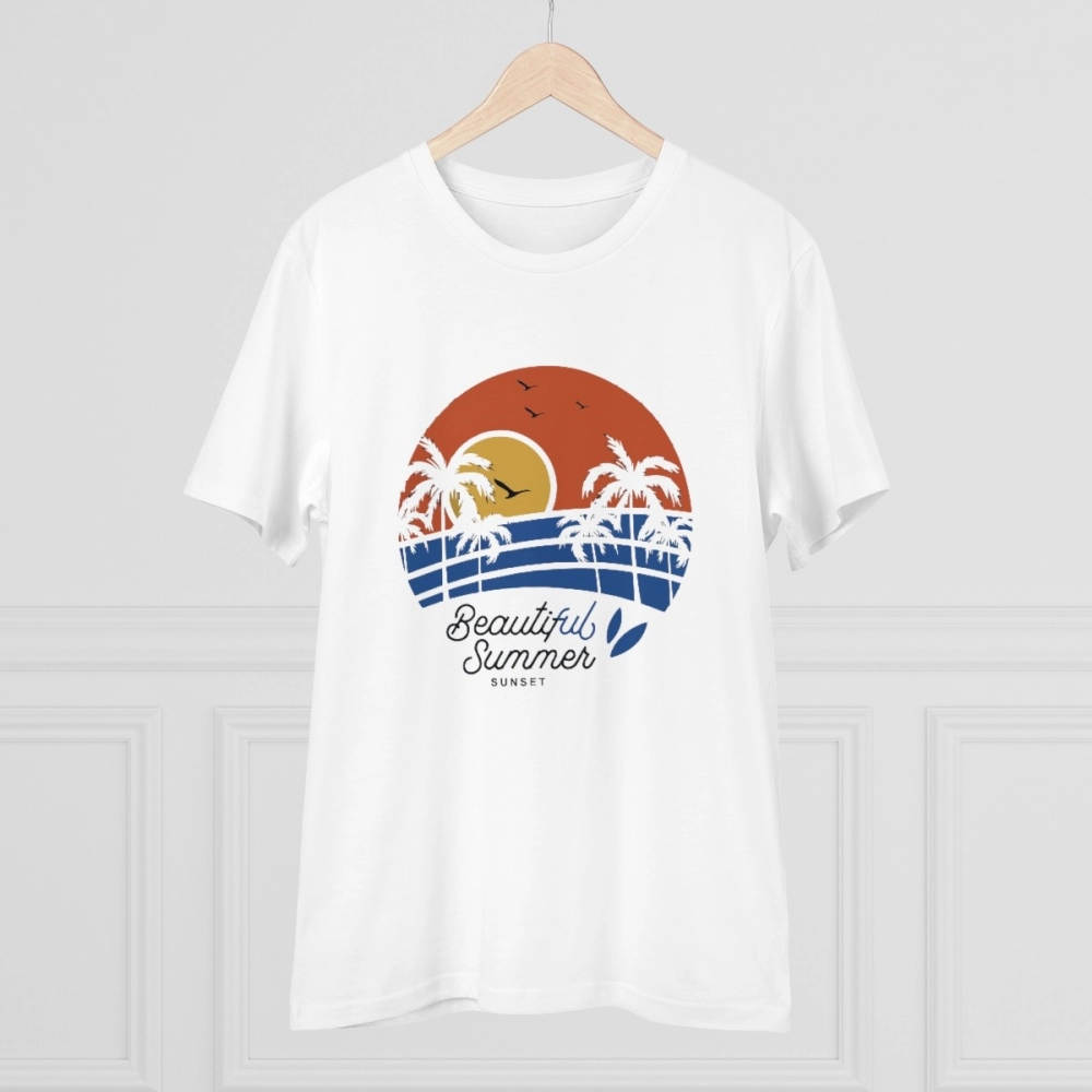 Men's PC Cotton Beautiful Summer Printed T Shirt (Color: White, Thread Count: 180GSM) - Image 3