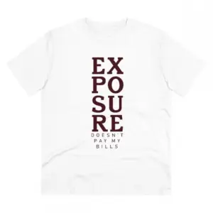 Men's PC Cotton Exposure Printed T Shirt (Color: White, Thread Count: 180GSM)