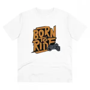 Men's PC Cotton Explore The Unseen Printed T Shirt (Color: White, Thread Count: 180GSM)