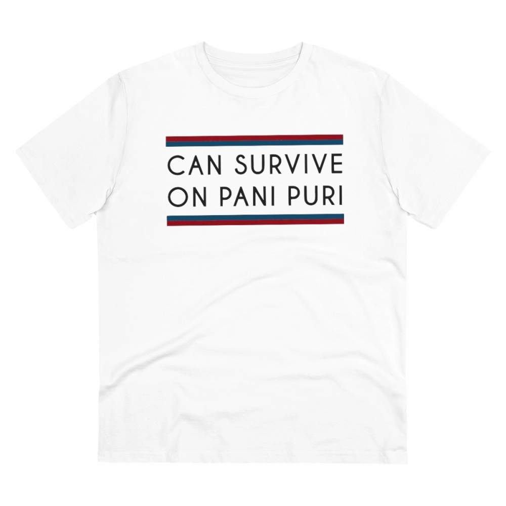 Men's PC Cotton Quotes Printed T Shirt (Color: White, Thread Count: 180GSM)