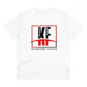 Men's PC Cotton Knowledge Factory Printed T Shirt (Color: White, Thread Count: 180GSM)