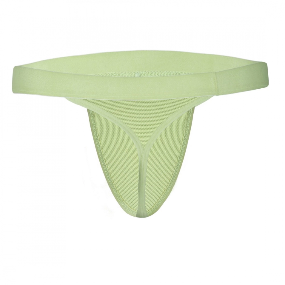 Men's Nylon String Side Briefs Underwear (Wild Green) - Image 5