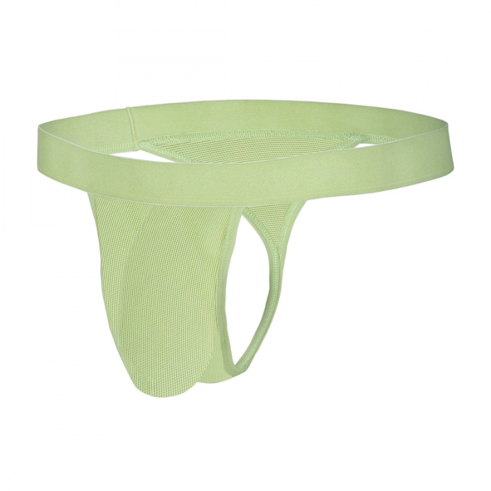 Men's Nylon String Side Briefs Underwear (Wild Green) - Image 3