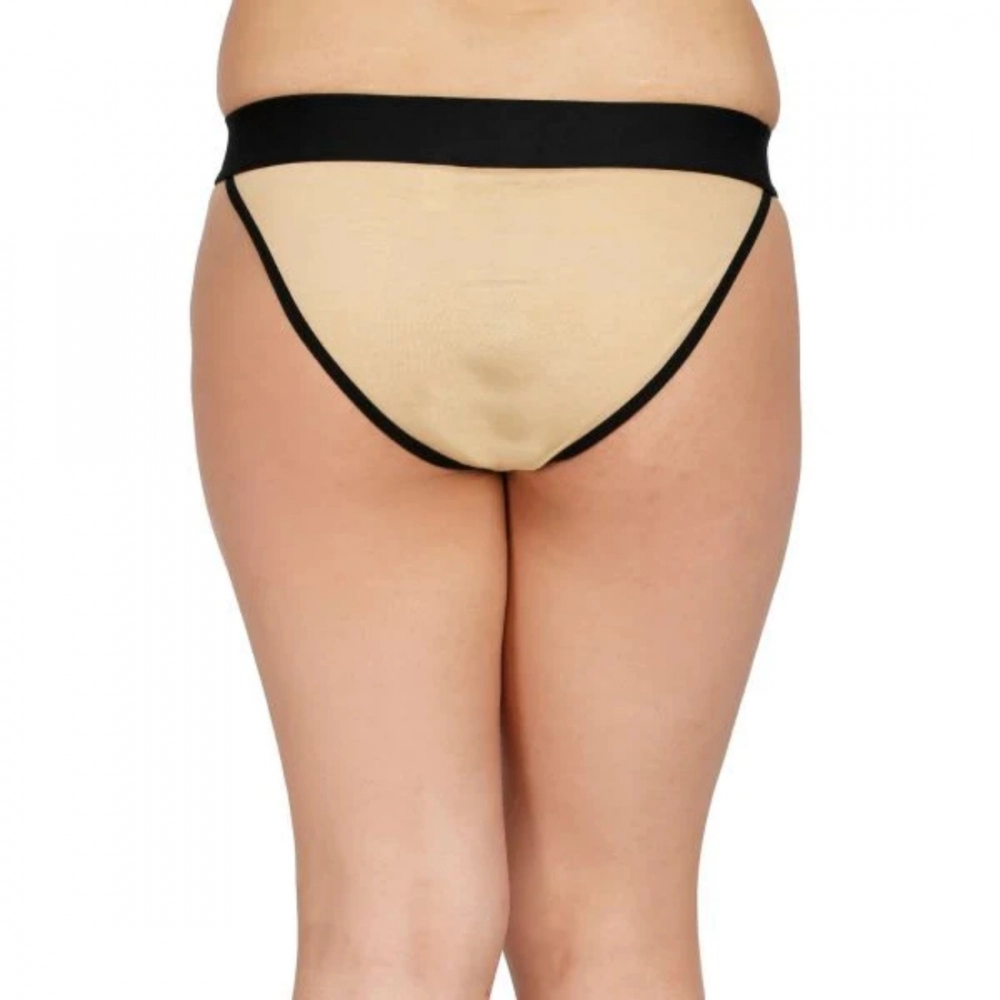 Women's Pack Of 2 Cotton Spandex Tanga Briefs Panty (Nude) - Image 4
