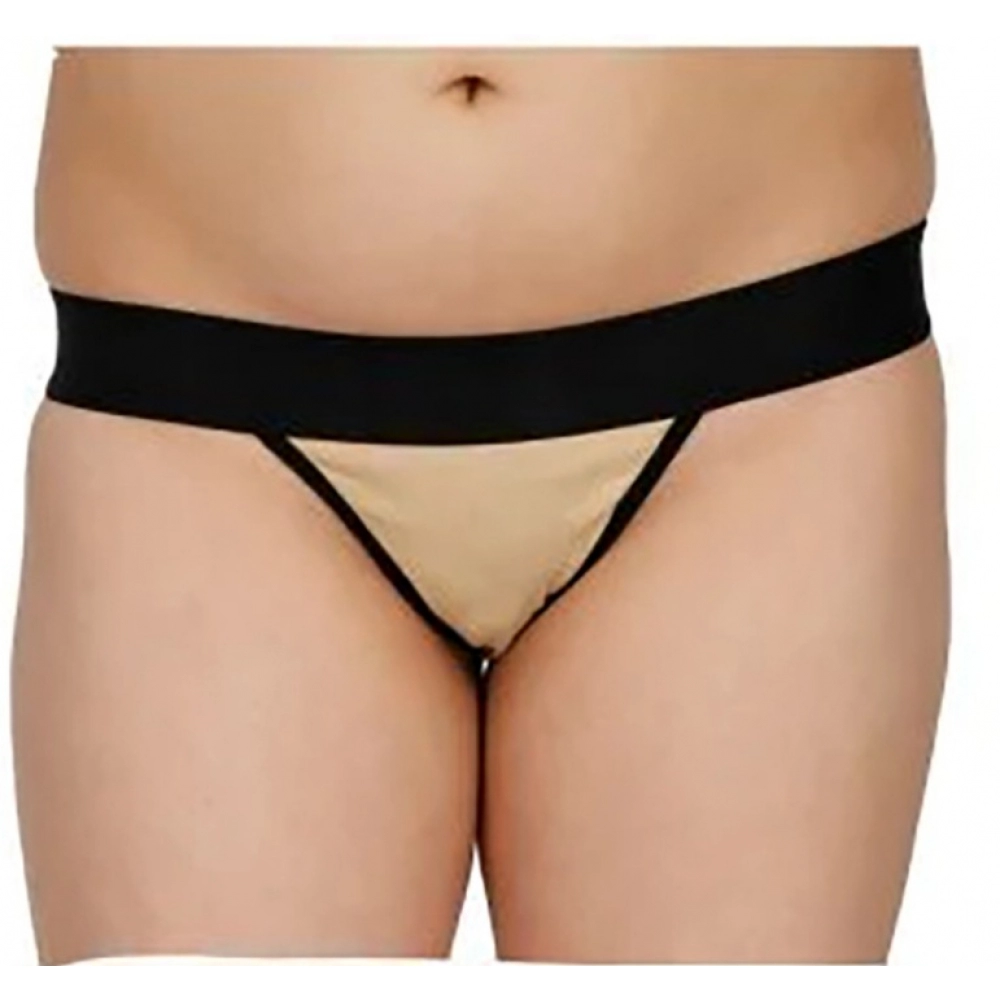 Women's Pack Of 2 Cotton Spandex Tanga Briefs Panty (Nude)