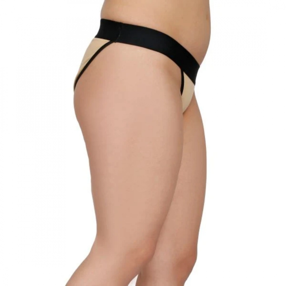 Women's Pack Of 2 Cotton Spandex Tanga Briefs Panty (Nude) - Image 2