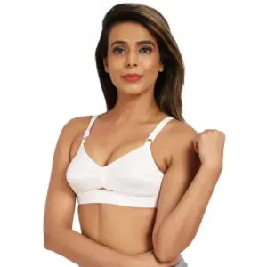 Women's Cotton Teenagers Non Padded Bra (White)
