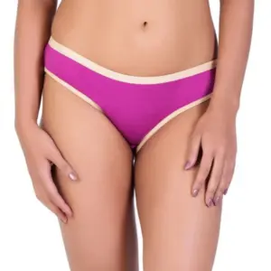 Women's Pack Of 3 Cotton Bikini Panty (Wine Pink)