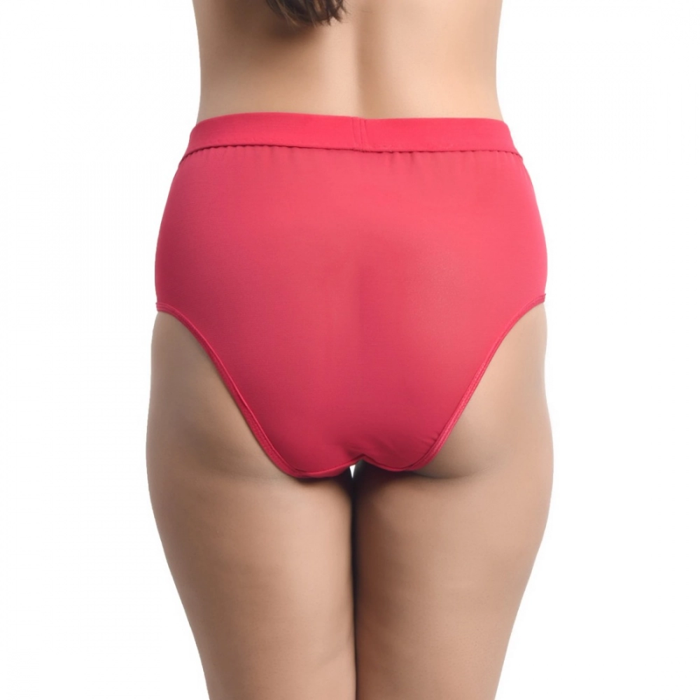 Women's Cotton Blend Boyshort Panty (Red Pink) - Image 2