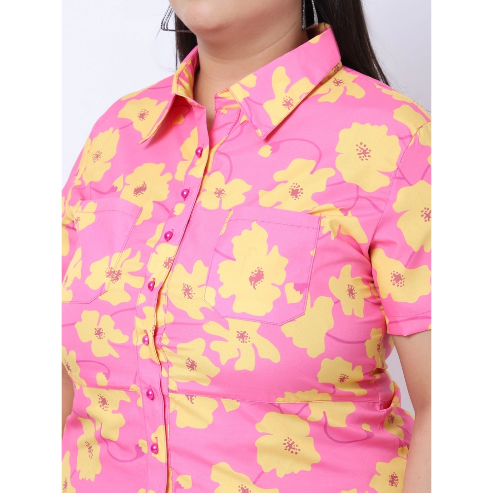 Women's Crepe Printed Knee Length Fit and Flare Dress (Multicolor) - Image 5