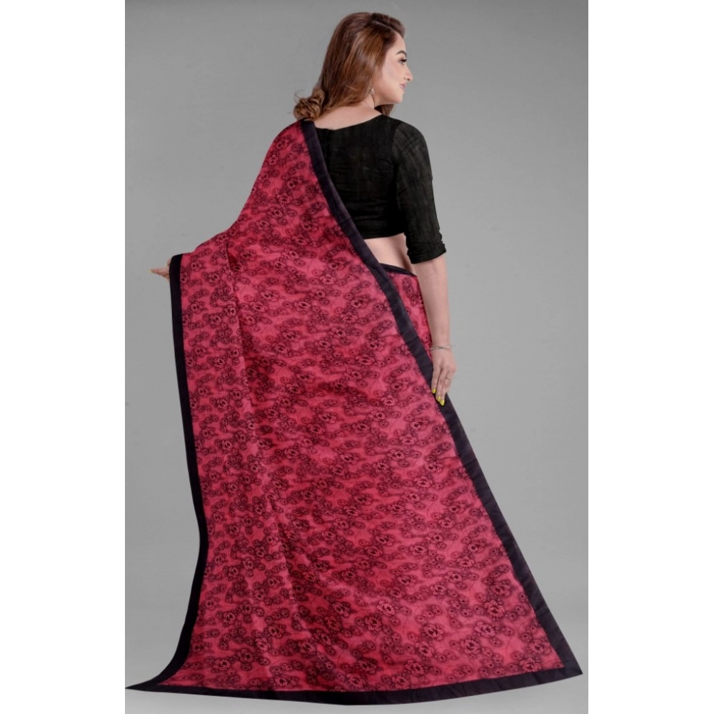 Women's Super Line Saree with Blouse (Gajari, 5-6 Mtrs) - Image 2