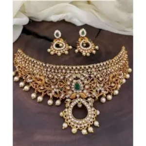 Women's Elegent Jewellery Set (White, Free Size)