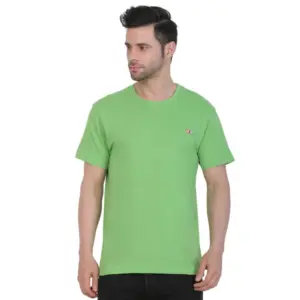 Men's Cotton Jersey Round Neck Plain Tshirt (Pale Green)