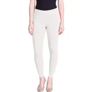 Women's Cotton Stretchable Skin Fit Ankle Length Leggings (White)