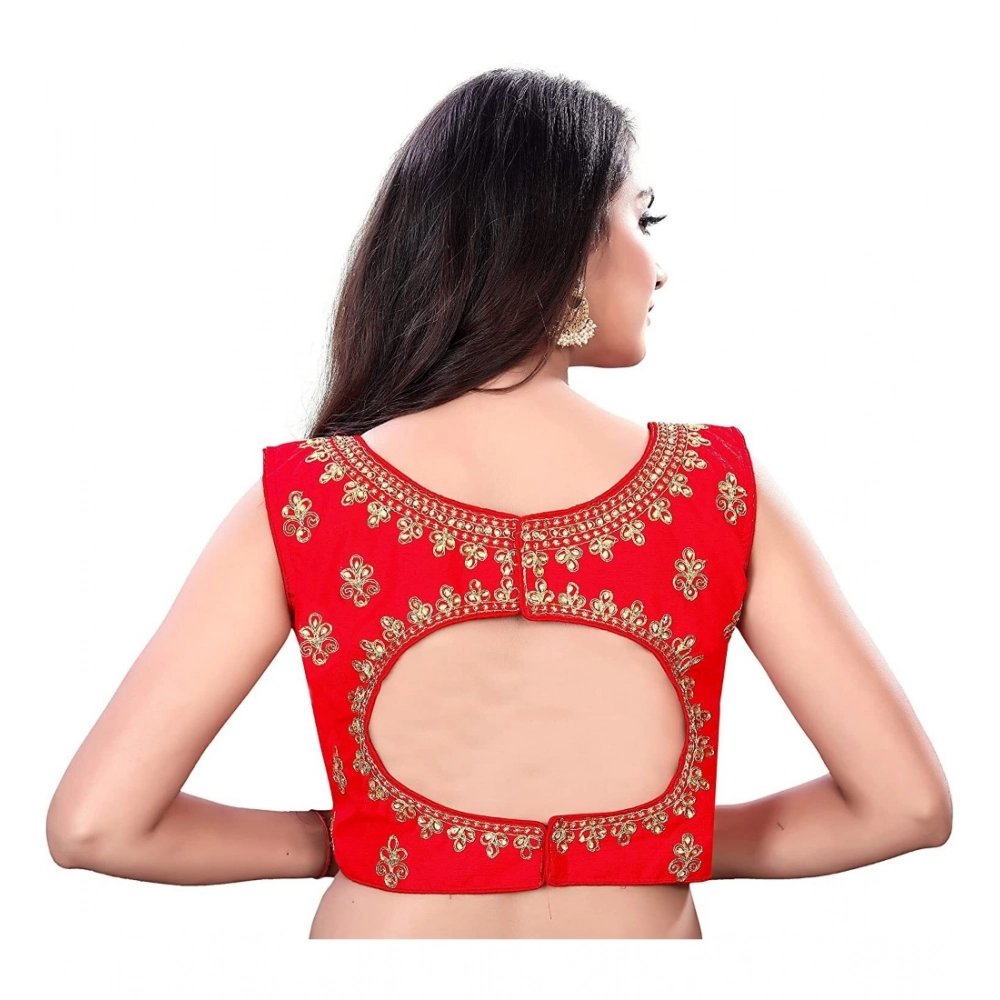 Women's Sleeveless Phantom Readymade Blouse (Orange, Free Size: Up To 34 Inch) - Image 4