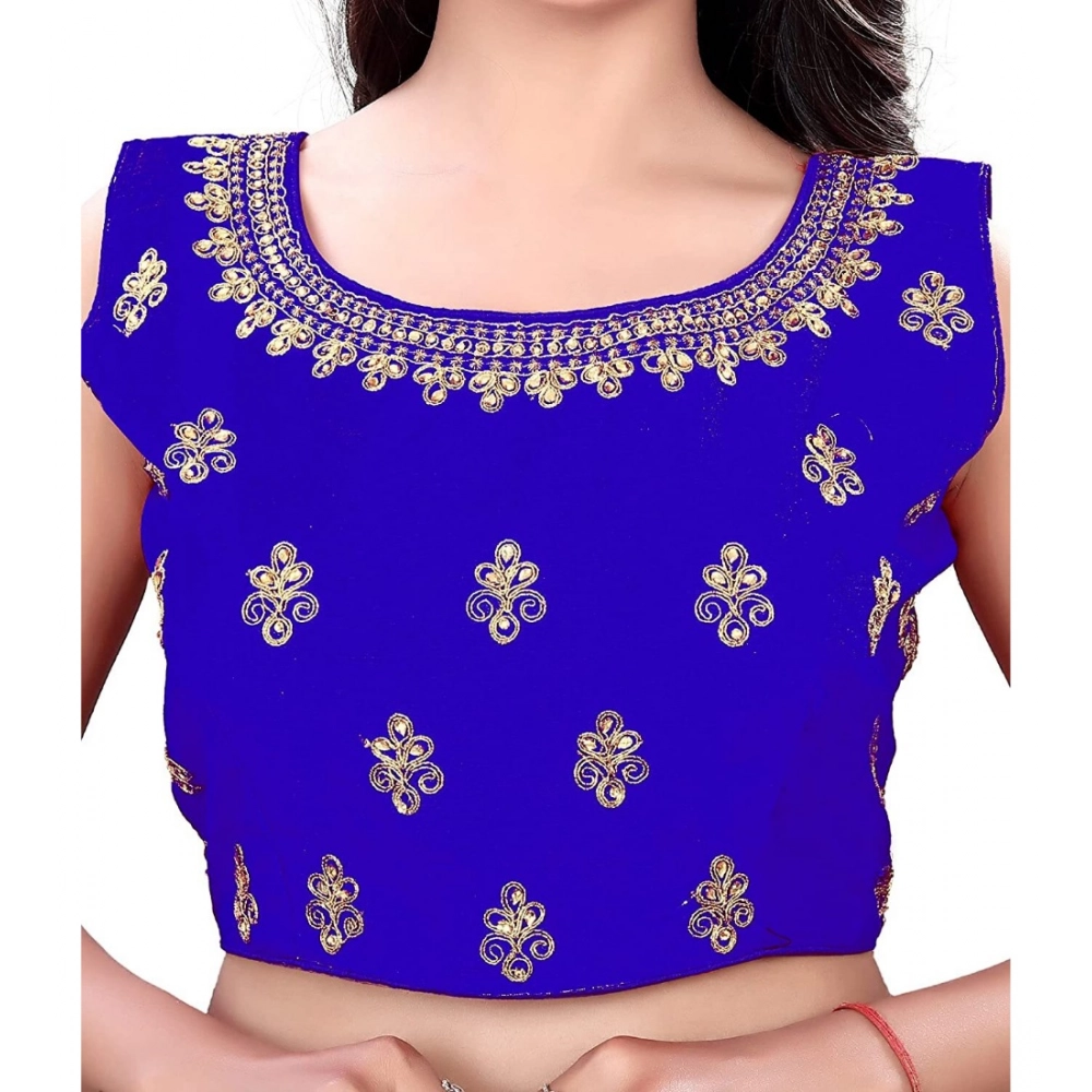Women's Sleeveless Phantom Readymade Blouse (Royal Blue, Free Size: Up To 34 Inch) - Image 2