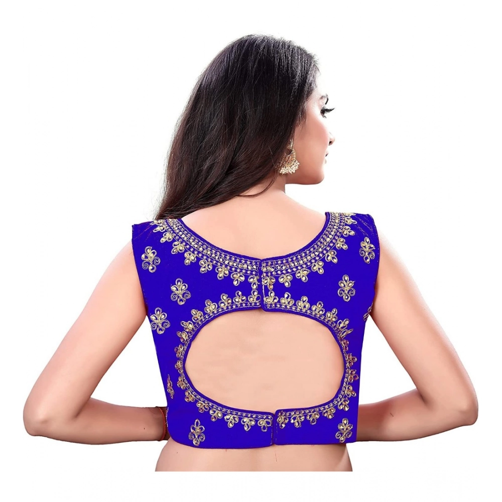 Women's Sleeveless Phantom Readymade Blouse (Royal Blue, Free Size: Up To 34 Inch) - Image 4