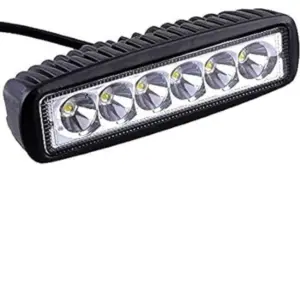 6 Led Straight Fog Lights Projector Lens (Black)