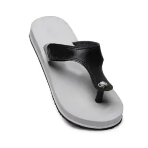 Unisex Rubber Lightweight T-Style Slippers (Grey)