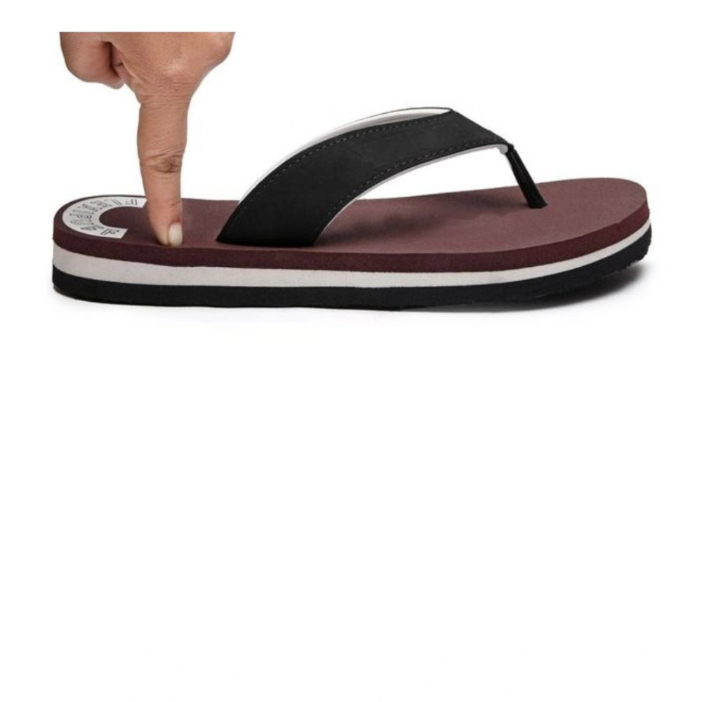 Unisex Rubber Men's Slippers for Ultimate Comfort (Maroon) - Image 3
