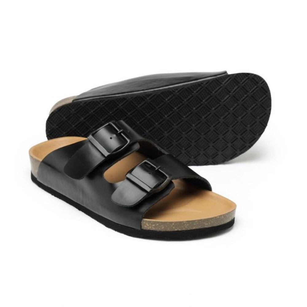 Unisex Cork Fashionable, Comfortable And Trendy Cork Sandals (Black) - Image 2