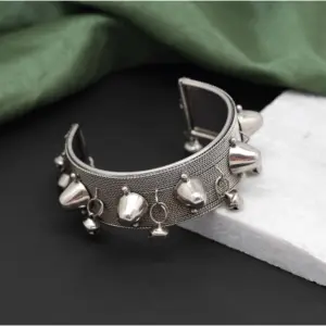 Women's Silver Color Oxidised Adjustable Bracelet