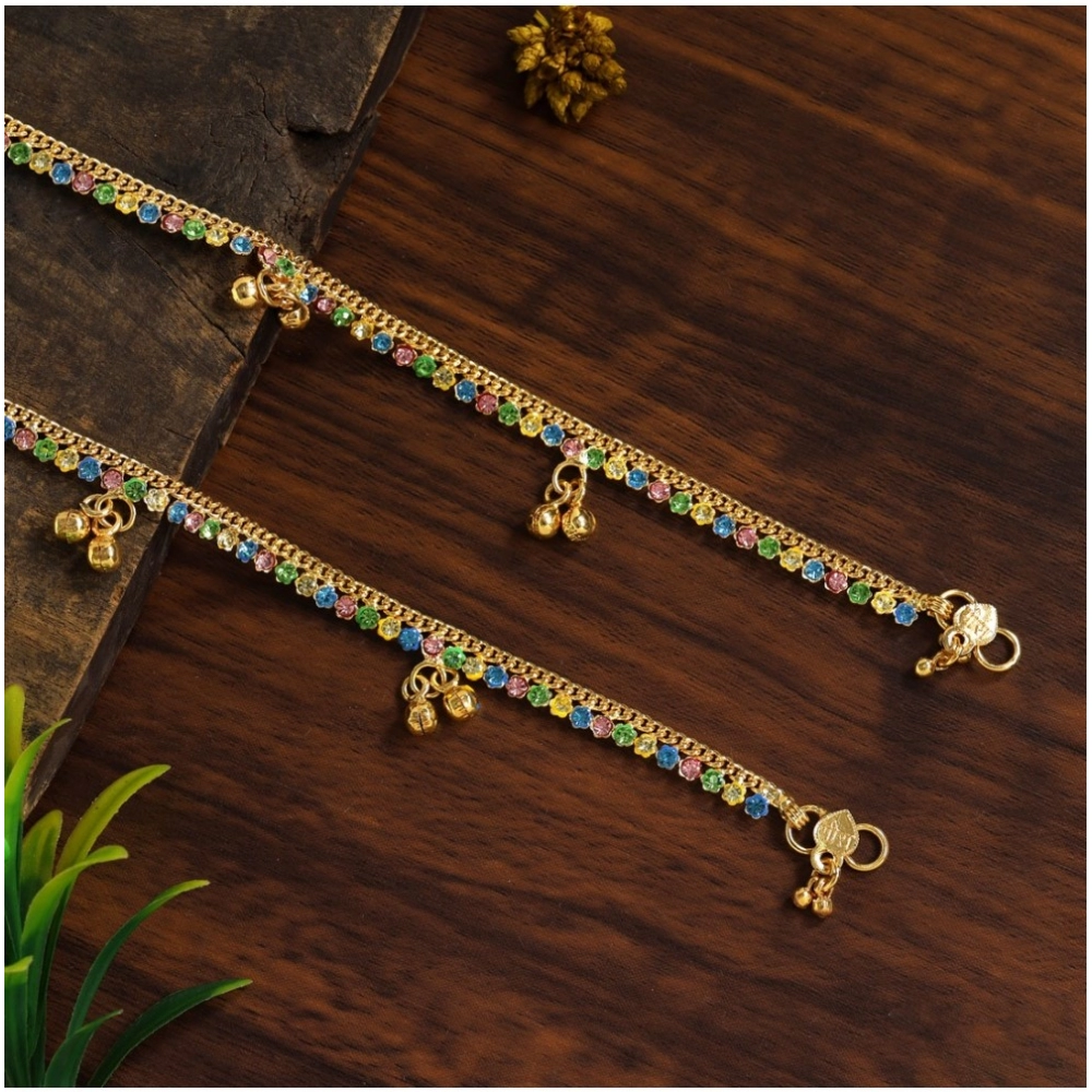 Women's Multi Color Anklets (Free Size: Upto 10") - Image 3