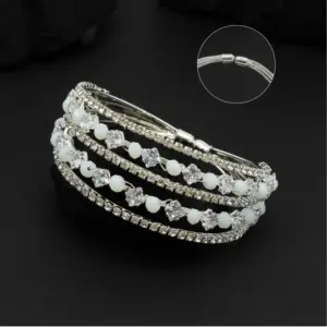 Silver Color Moon Stone Kids Bracelet Adjustable Bracelet