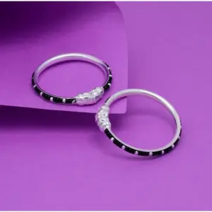 Black Color 1 Pair Of Oxidised Kids Bangles Size: 1.6