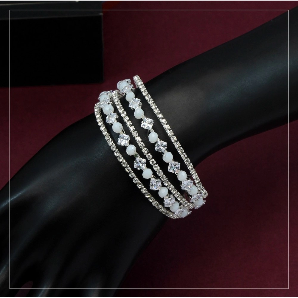 Silver Color Moon Stone Kids Bracelet Adjustable Bracelet - Image 2