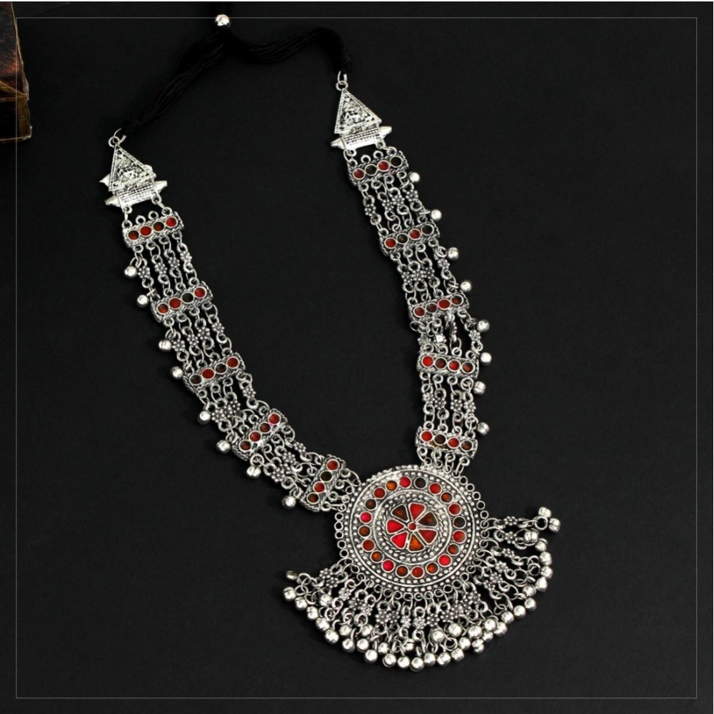 Women's Multi Color Oxidised Meena Necklace - Image 2