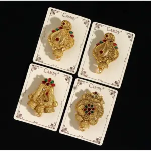 Women's Maroon & Green Color Use Burkha Pin & Dupatta / Saree Pin Combo Of 4 Piece