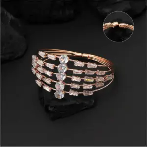 White Color Rose Gold Moon Stone Kids Adjustable Bracelet