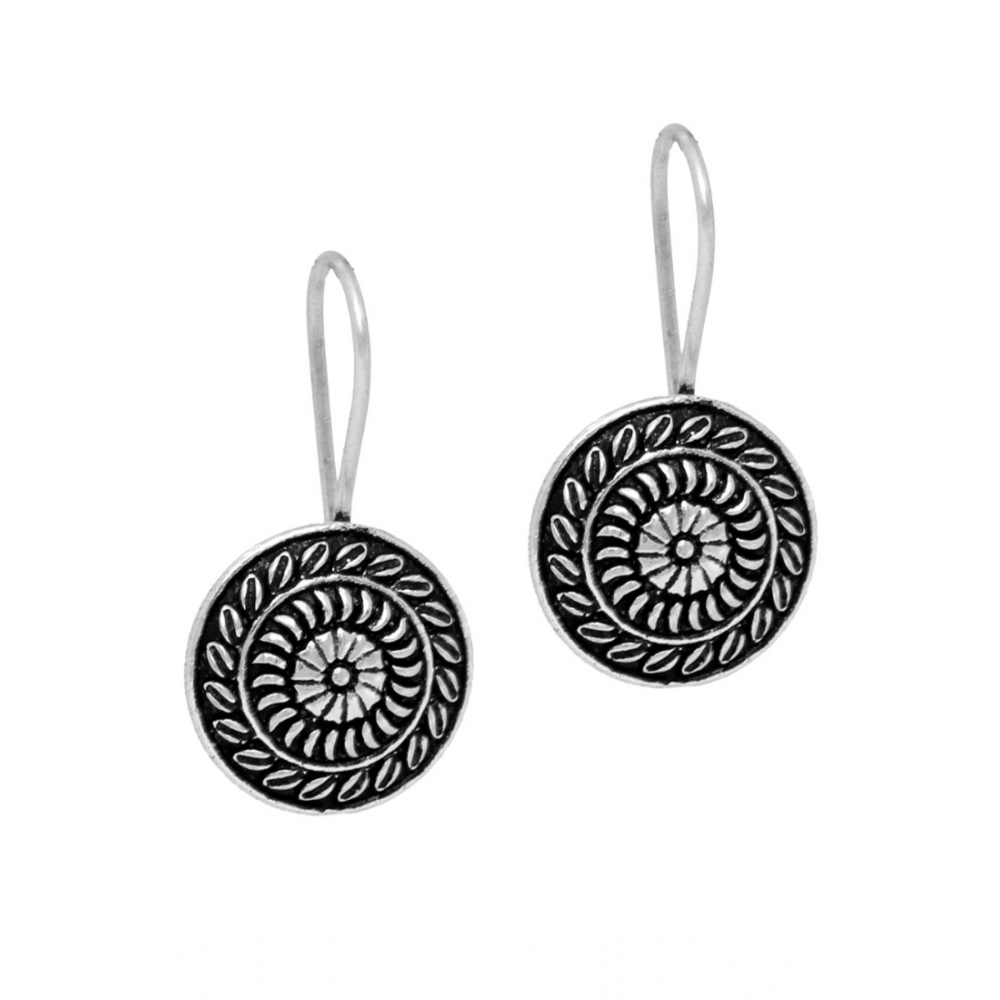 Women's Indian Traditional Oxidised Stud Brass Earrings - Image 2