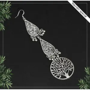 Women's Silver Color Oxidised Maang Tikka