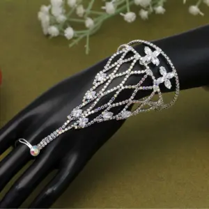 Women's White Color Hathphool Adjustable Bracelet