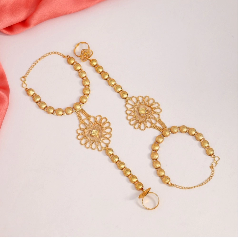 Women's Gold Plated Hathphool Adjustable Chain - Image 3