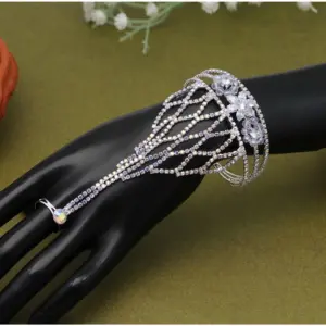 Women's White Color Hathphool Adjustable Bracelet