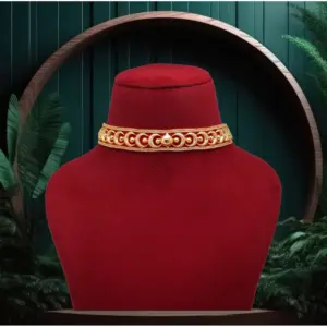 Women's Gold Color Choker Gold Plated Necklace