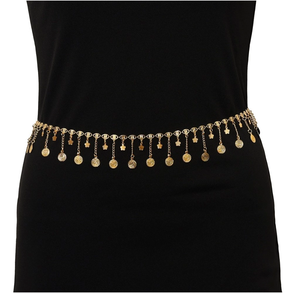 Women's Gold Plated Kamarband Waist Belt For Women//Girls Adjustable Chain - Image 2