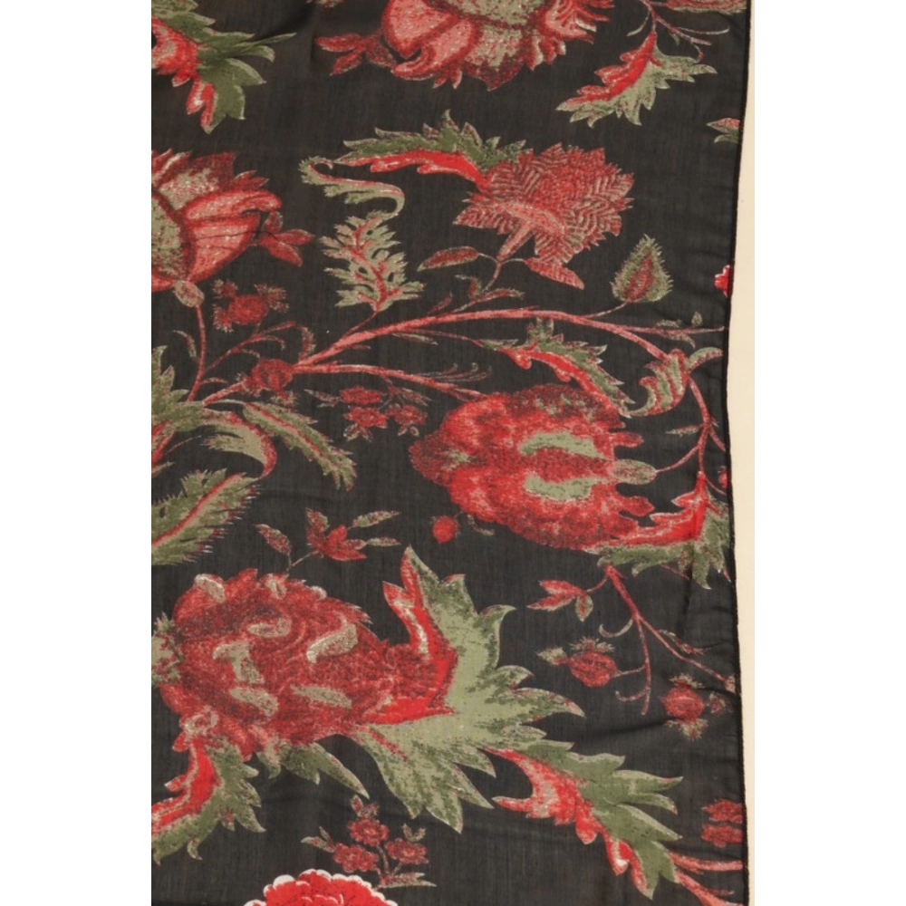 Women's Casual 3/4th Sleeve Floral Print Cotton Kurti Set (Blue) - Image 5