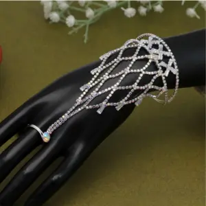 Women's White Color Hathphool Adjustable Bracelet