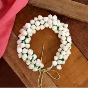 Women's White Color Mogra Gajra For Women Hair Pin